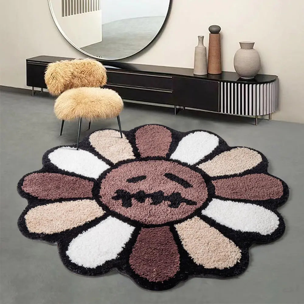 Dark Daisy Rug
