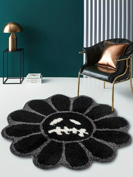 Dark Daisy Rug