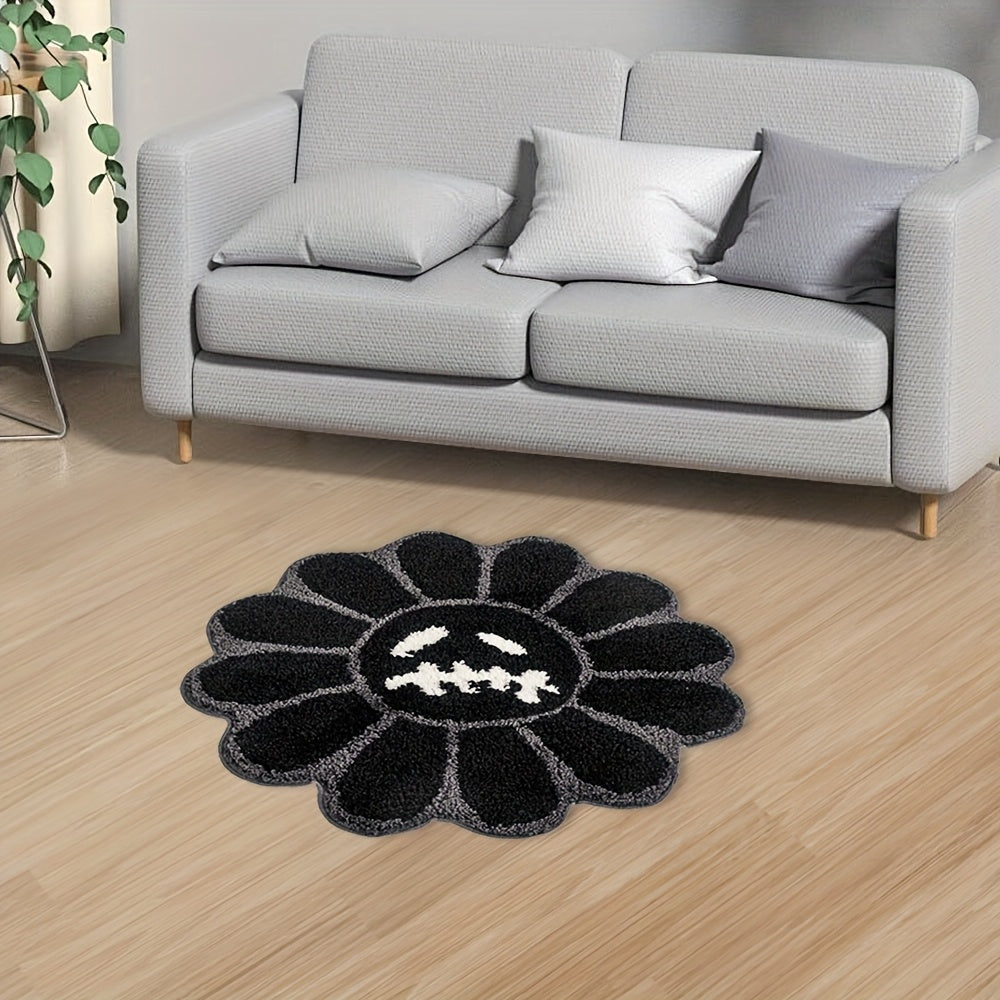 Dark Daisy Rug